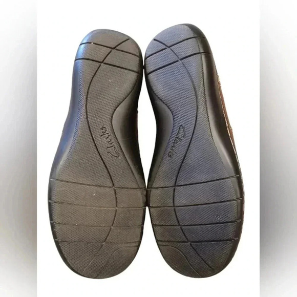 Clarks Bendables Sixty Delta Brown Leather Loafers Size 7W - Picture 5 of 8